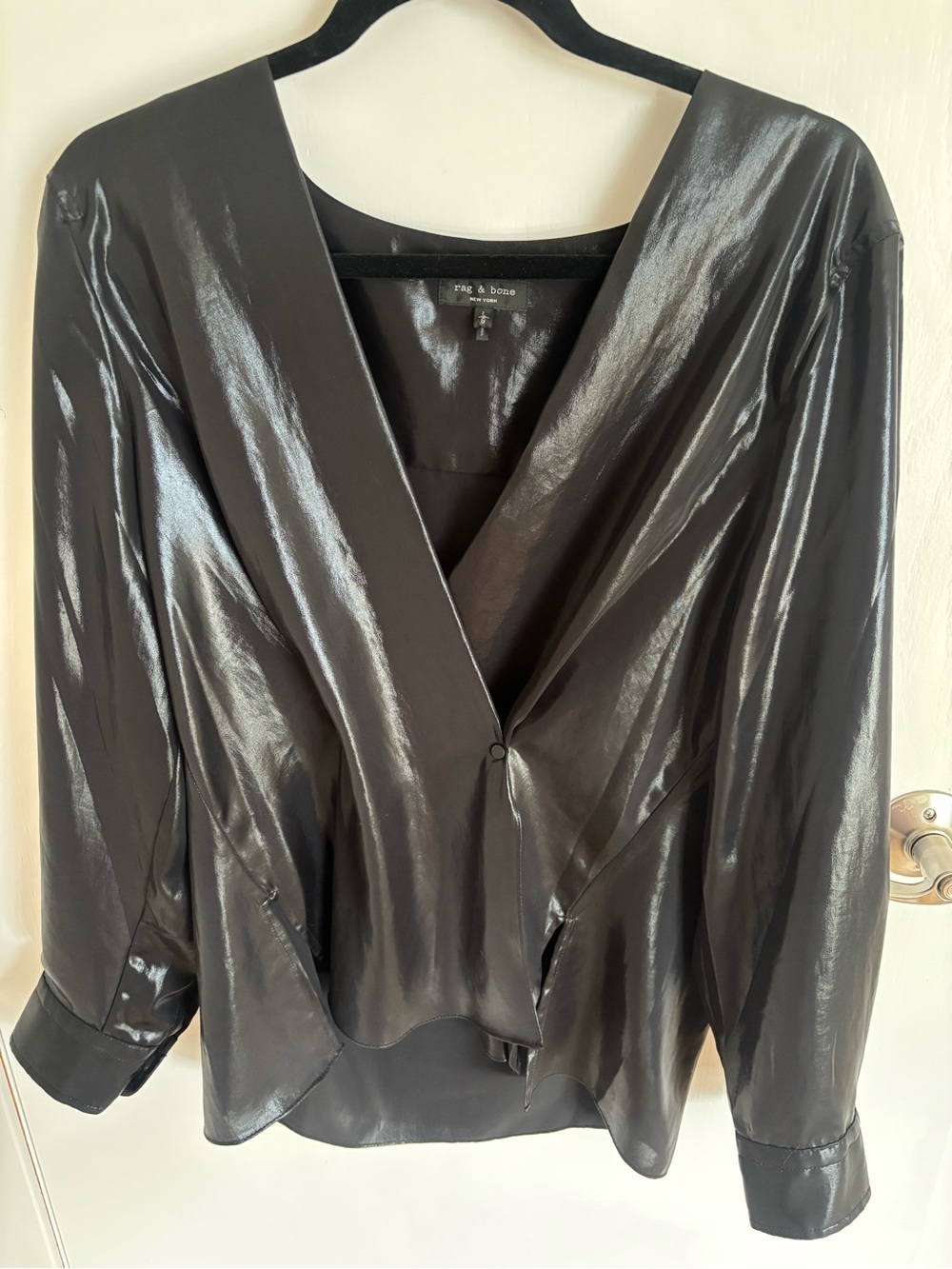 rag & bone glossy blouse